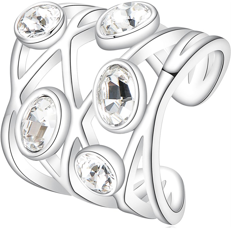 Destiny Anello Con Cristalli Bianchi