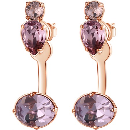 orecchini affinity viola ametista e malva in oro rosa