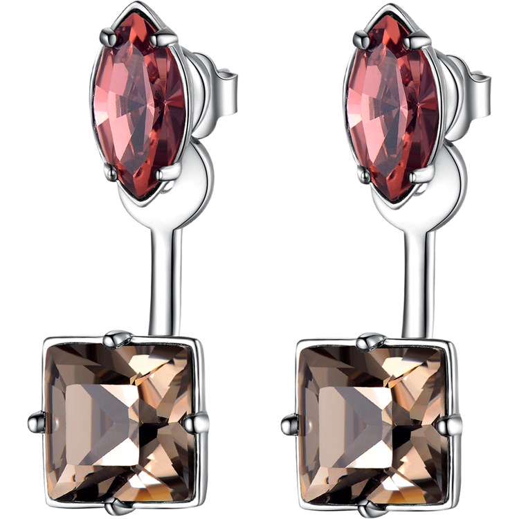 Orecchini Affinity Rosso e Tortora