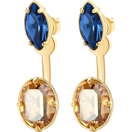 orecchini affinity blu e giallo ambra