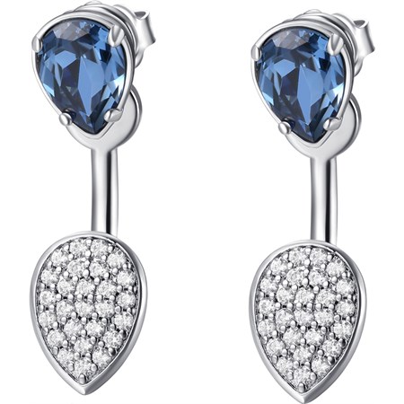 orecchini affinity blu e pave di zirconi