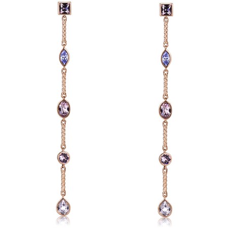 orecchini lunghi affinity oro rosa