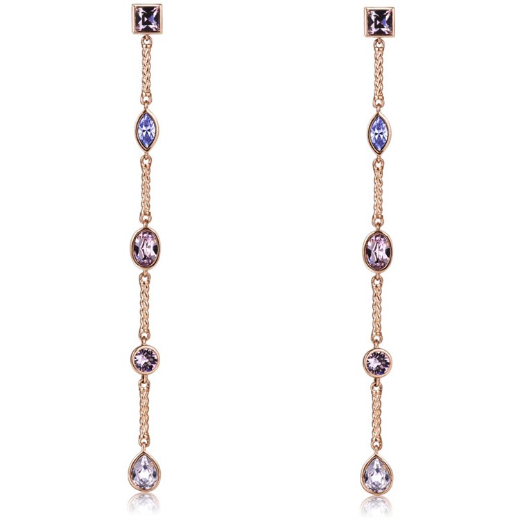 Orecchini Lunghi Affinity Oro Rosa