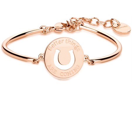bracciale chakra ferro di cavallo oro rosa