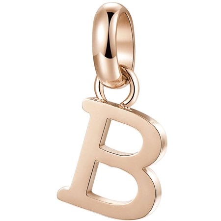 charm lettera b oro rosa
