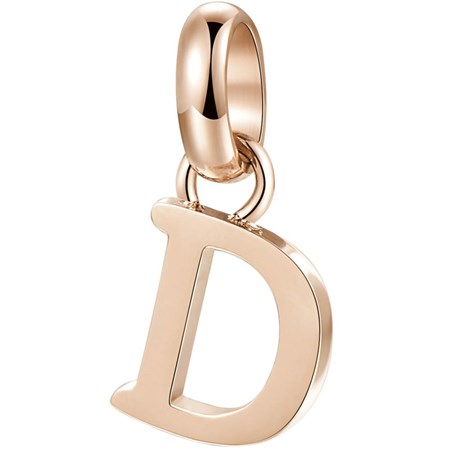 charm lettera d oro rosa