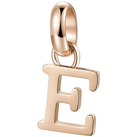 charm lettera e oro rosa