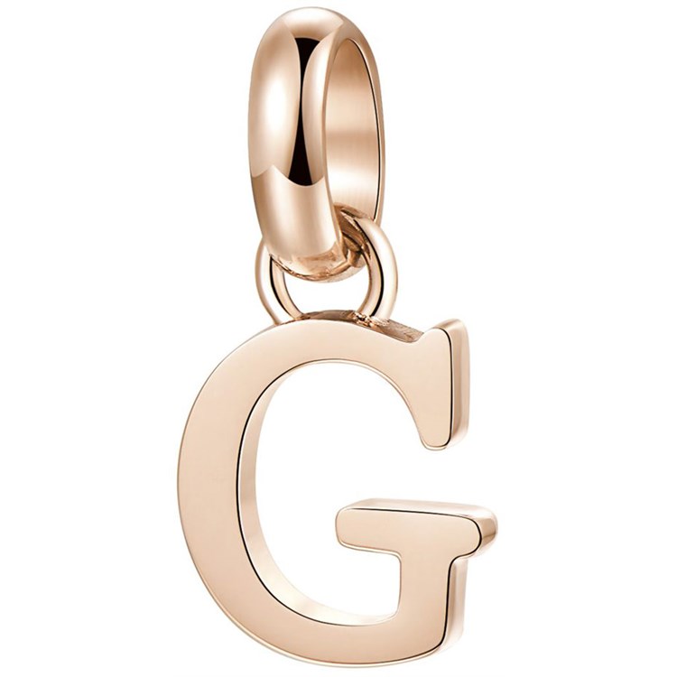 Charm Lettera G Oro Rosa