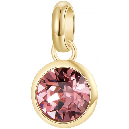 charm con cristallo rose peach