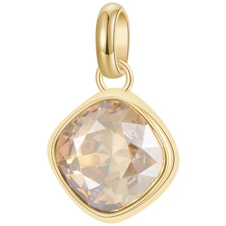 charm con cristallo oro