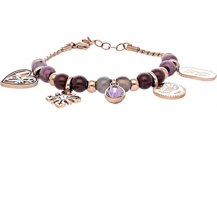 Bracciale componibile con charm e pietre