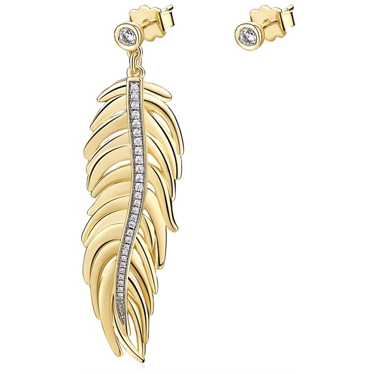 Orecchini Plume Oro Giallo