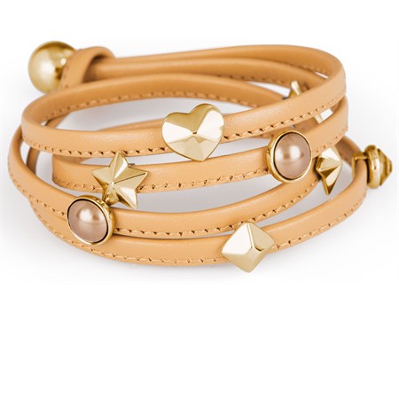 bracciale vertigo cuoio e oro