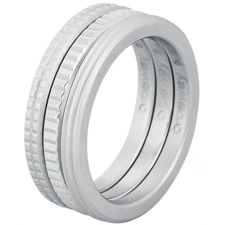 set 3 anelli uomo wrench geometrico