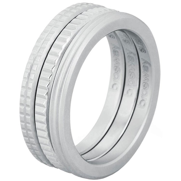 Set 3 Anelli Uomo Wrench Geometrico