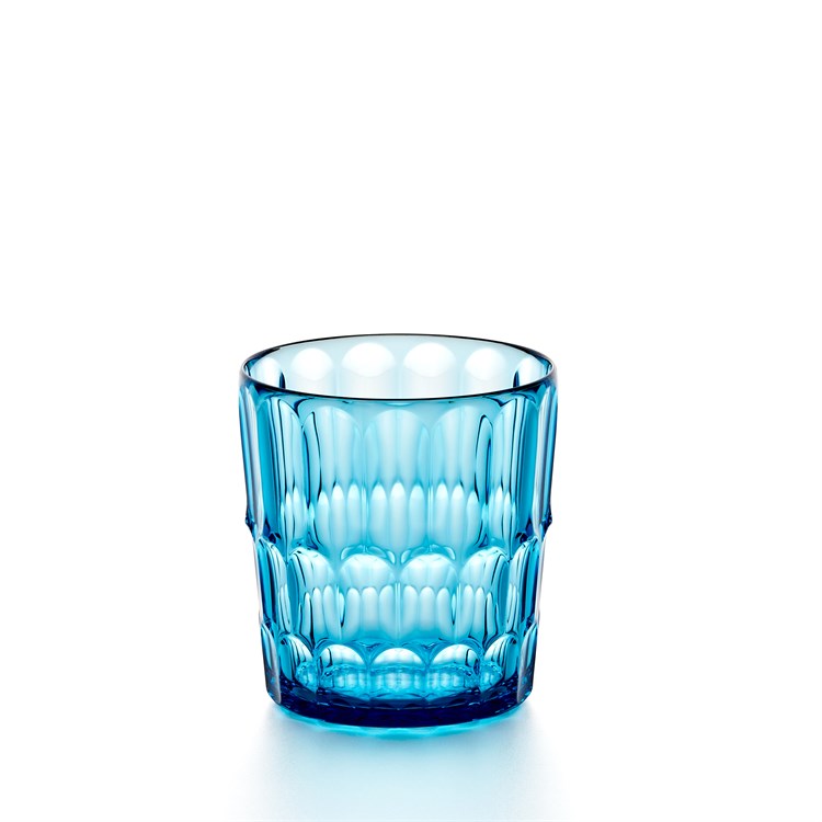 Bicchiere Basso Vanity Decoro n°2 Azzurro Mare