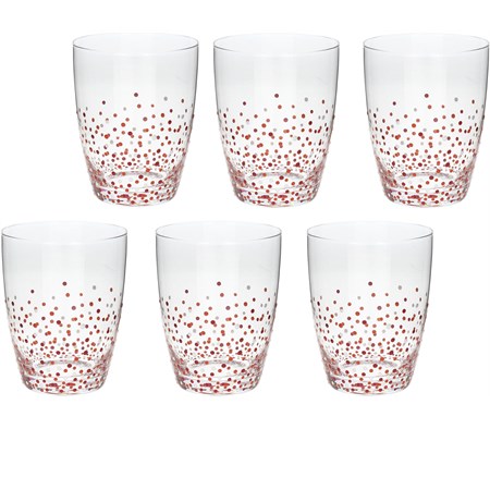 set 6 bicchieri agatha rosso