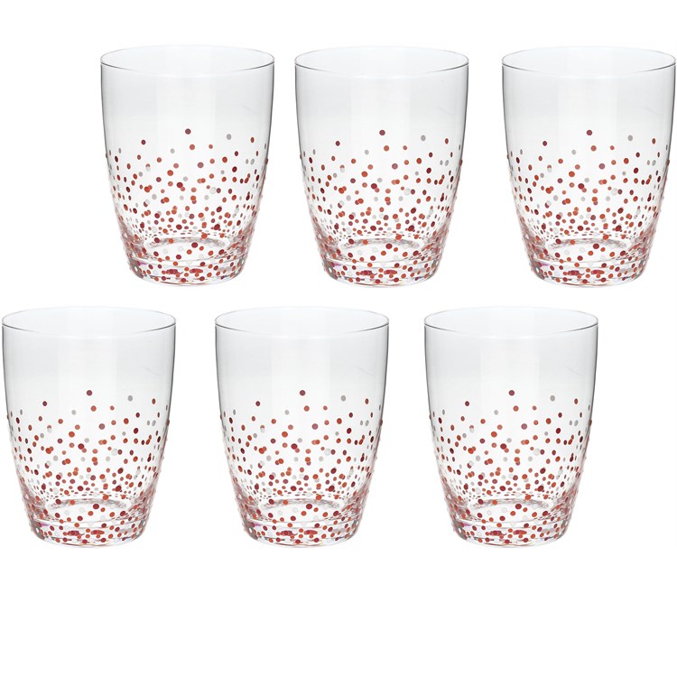 Set 6 bicchieri Agatha Rosso