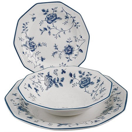 servizio 18 pezzi rose blue