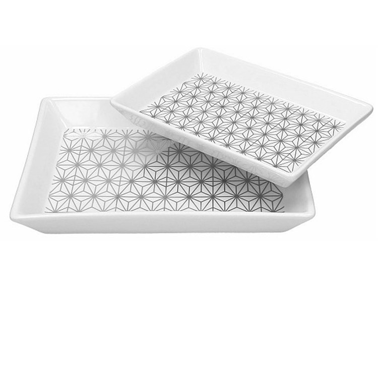 Set 2 Vassoi Rettangolari cm 23x16 e 28x22 