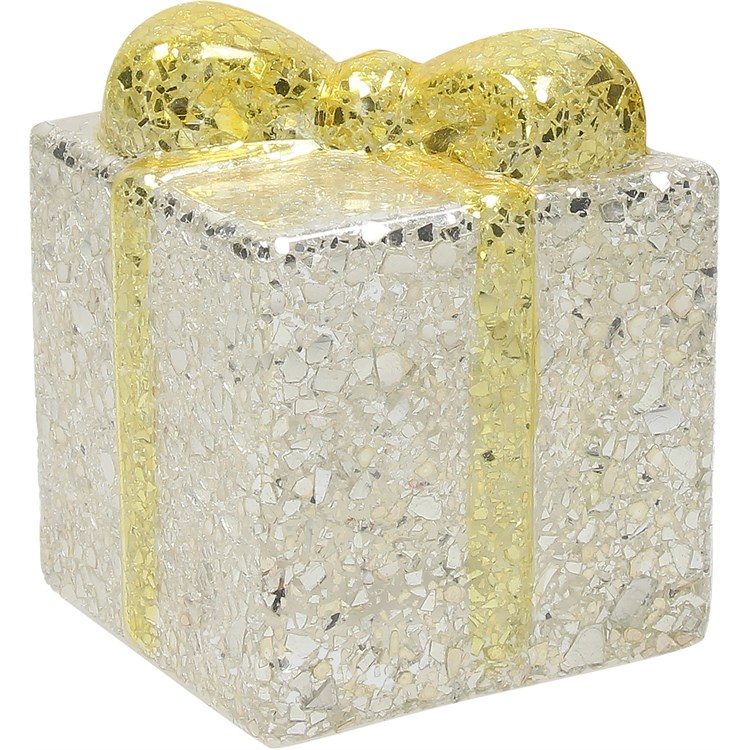 Pacco Con Led Oro Cm 10 x 10