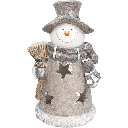 lanterna pupazzo di neve altezza cm 43