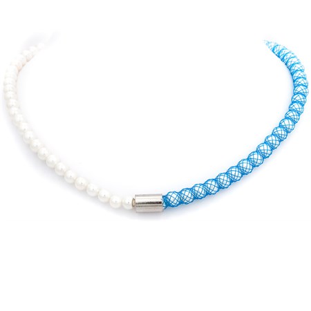 collana azzurro perle
