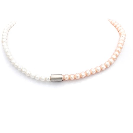 collana rosa cipria perle