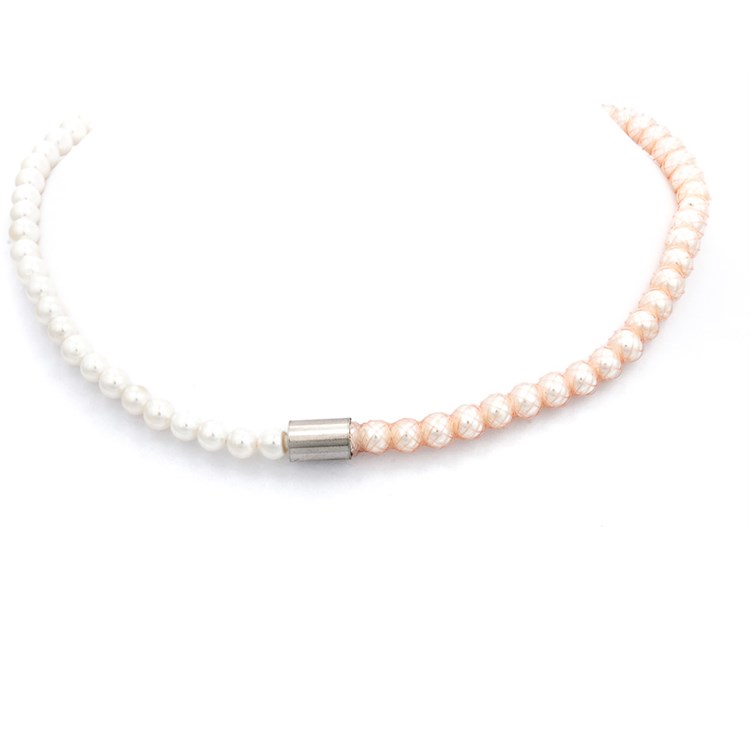 Collana Rosa Cipria Perle