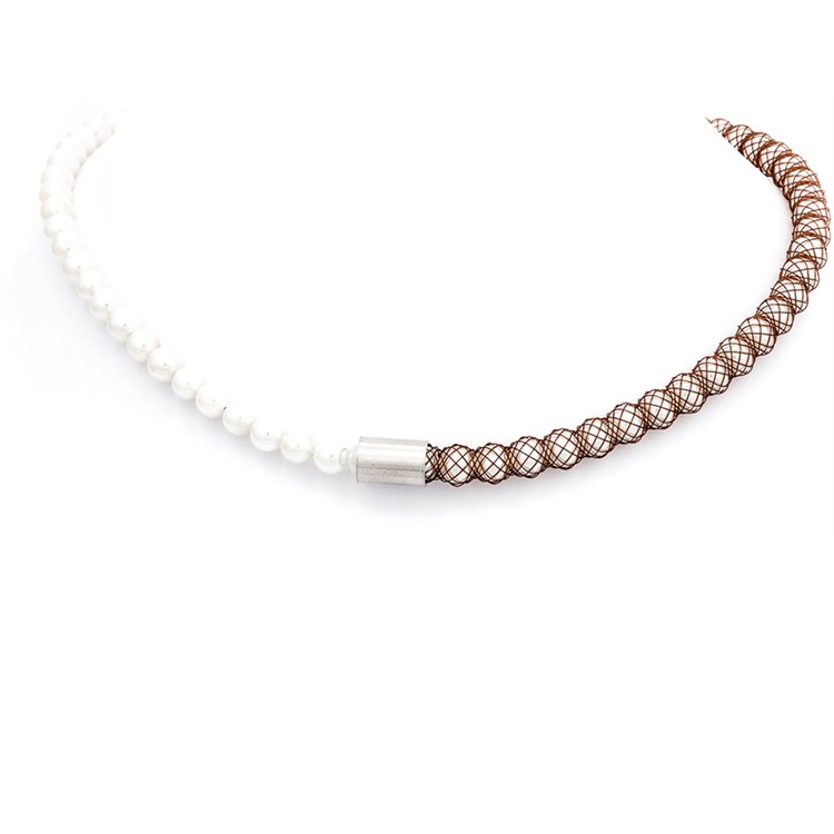 Collana Marrone Perle