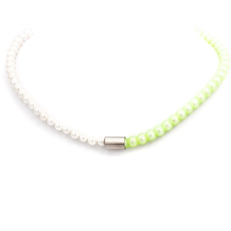 collana verde lime perle