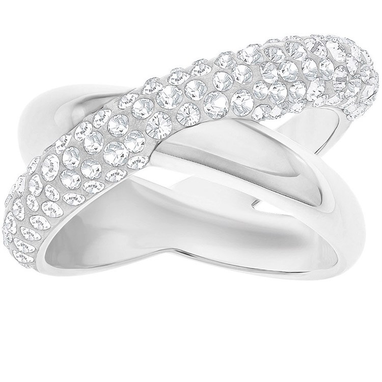 Anello Crystaldust Cross Bianco