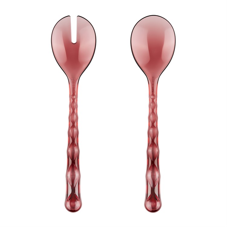 Coppia Posate Insalata Vanity Viola Malva