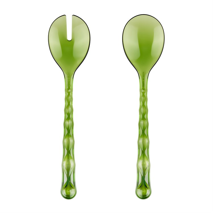 Coppia Posate Insalata Vanity Verde Ninfea