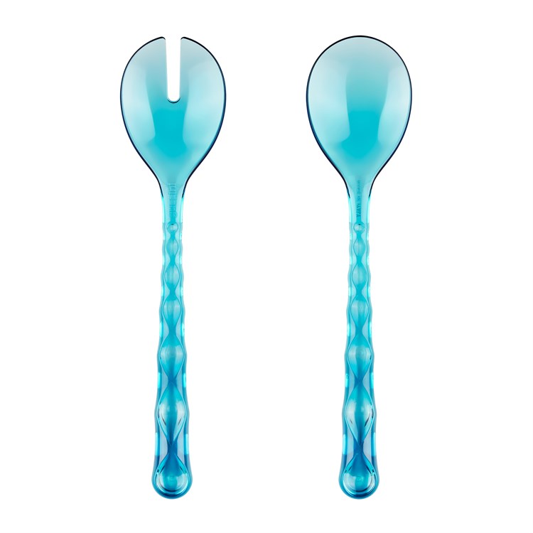 Coppia Posate Insalata Vanity Azzurro Mare