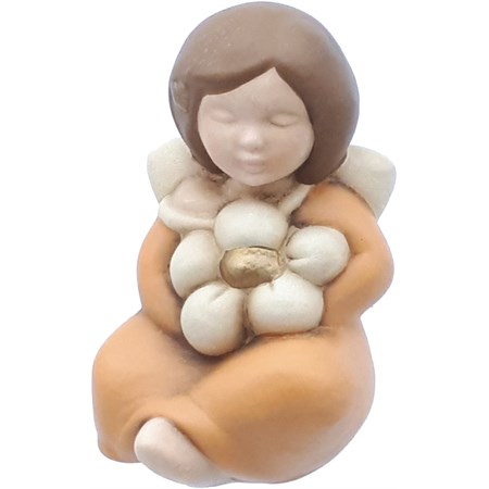 angelo custode con fiore arancio