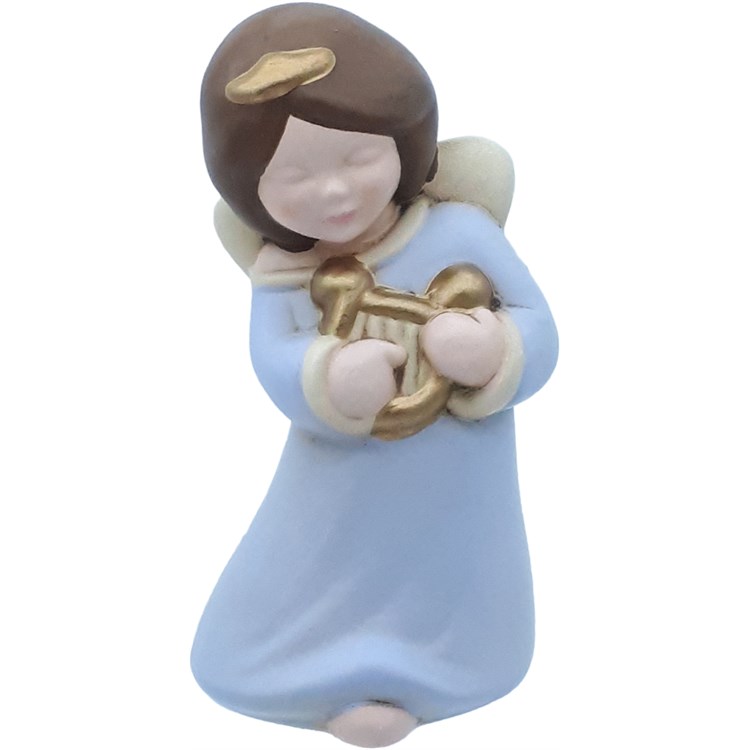 Angelo Custode Con Arpa Azzurro