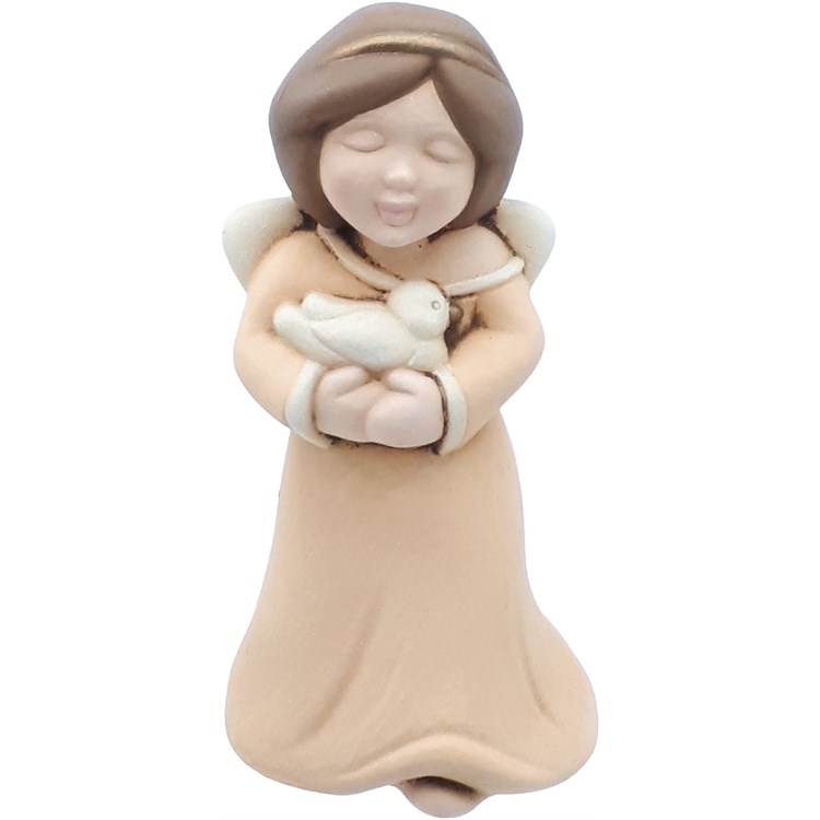 Angelo Custode Con Colomba Beige