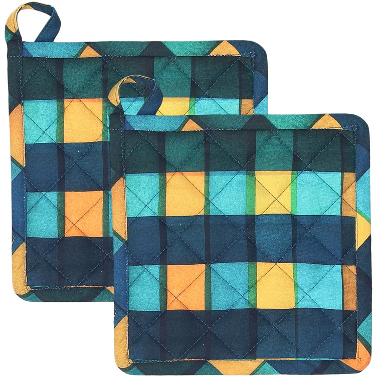 Set di 2 Presine Kubik