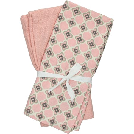 set 2 strofinacci ortigia rosa