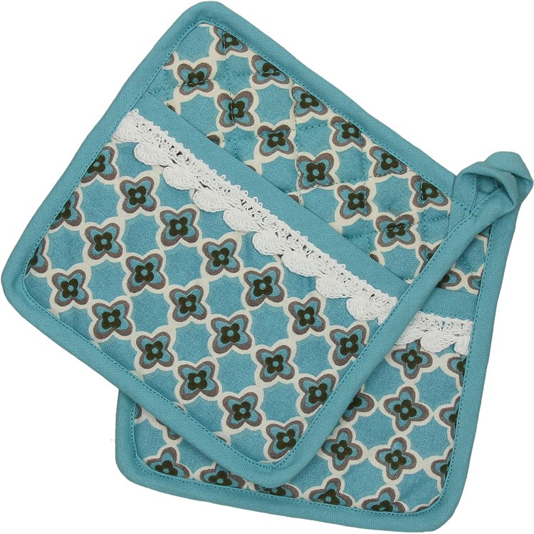 Set di 2 Presine Ortigia Turchese