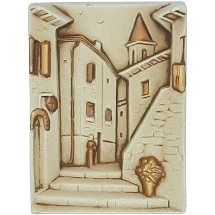 Quadretto Da Parete Oro Con Scalinata