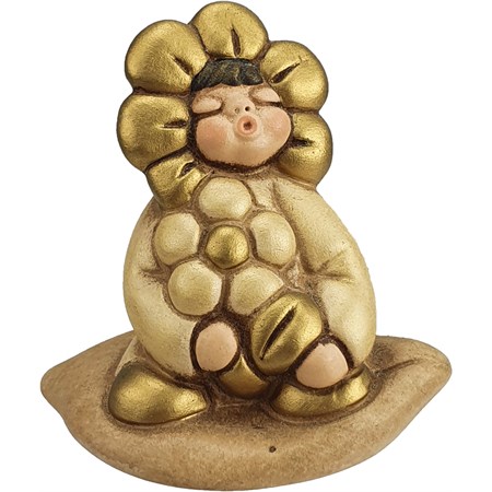 bimbo fiore su foglia