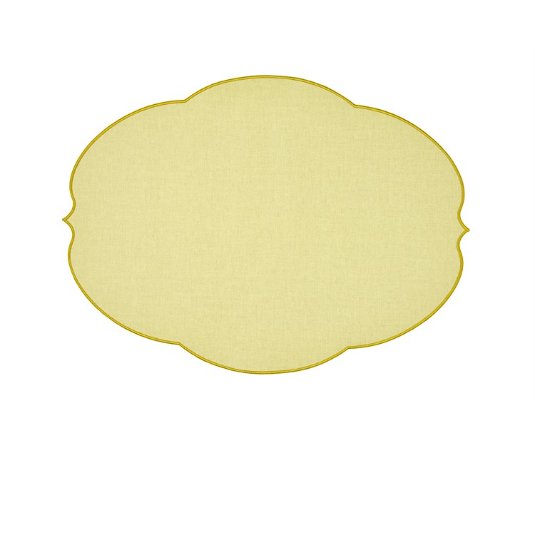 Flowers Tovaglietta Double Face Giallo Polvere