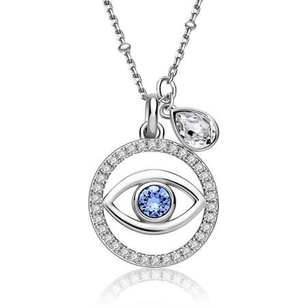 collana new age occhio con zirconi