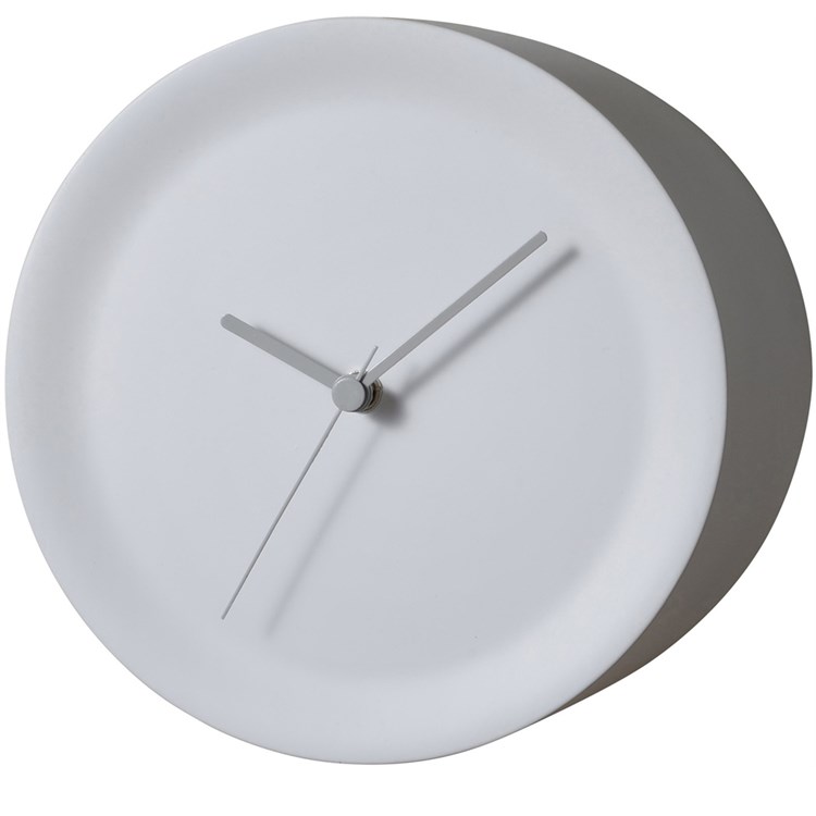 Ora Out Orologio Bianco da parete a spigolo