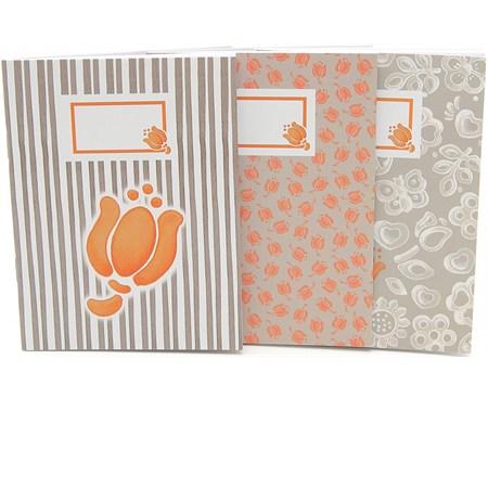 set 3 notebook a6 allover tulip thun