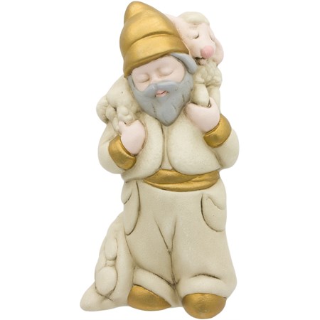 pastore con agnello oro