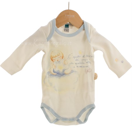 body bacini angelo lui con stella azzurra 100 per cento cotone