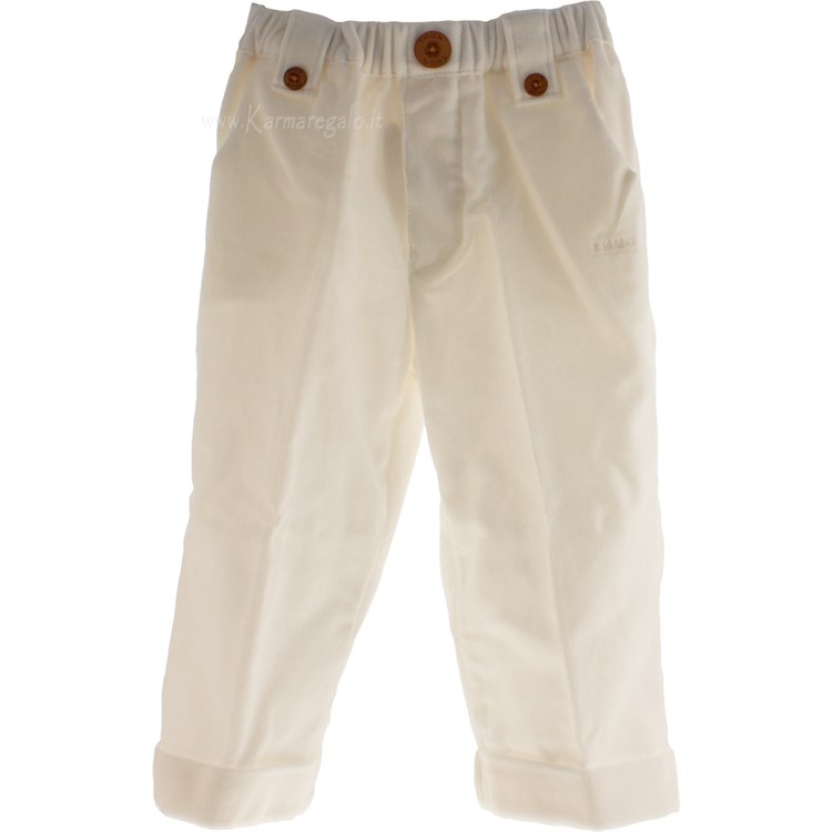Pantaloni Teddy Boy Bianchi 80 per cento cotone